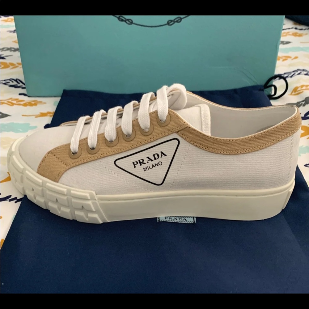 Authentic Nib Prada Gabardine Fabric Sneakers Siz… - image 1
